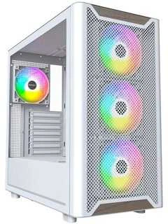 Montech XR Wood PC-kompiuterio korpusas, Midi-Tower, ATX, ARGB, Tempered Glass – baltos spalvos