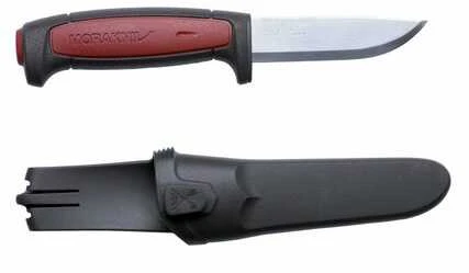 Peilis MORAKNIV® PRO C, anglinio plieno geležtė 91x2mm raudonas
