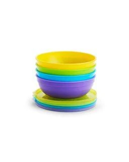 MUNCHKIN dubenėlių su dangteliais rinkinys ir du šaukšteliai LOVE A BOWL