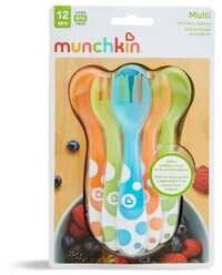 MUNCHKIN 12+ mėn. plastikiniai stalo įrankiai, 3 komplektai