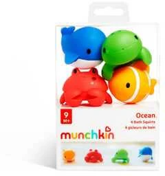 MUNCHKIN guminiai žaisliukai 4 vnt. Ocean 9m+ 01110301