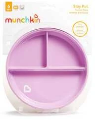 MUNCHKIN 3 skyrių lėkštė limpančiu dugnu, 1 vnt.