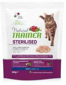 None NATURAL TRAINER Cat Adult Sterilised kalakutiena su kalakutiena 0.3kg
