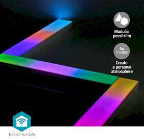 Nedis WIFILW06RGB inteligentne oświetlenie Inteligentny panel Wi-Fi Baltas 8 W