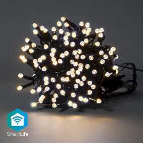 Nedis Smartlife Dekoratyvinis LED | Wi-Fi | 20m | Šiltas baltas | Šiltas baltas | 200 šviesos diodų | 20 m | Android™ / iOS