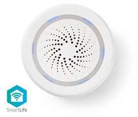 Nedis WLAN Smart Siren (WIFISI10CWT) - aliarmas arba akustinis įspėjimo signalas, 85 dB
