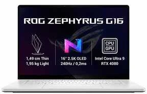 Nešiojamas kompiuteris ASUS ROG Zephyrus G16 GU605MZ-NEBULA037W baltas