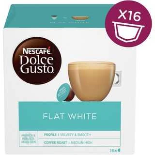 Nescafe Dolce Gusto Flat Baltas Kava, 16 kapsulių dėžutėje