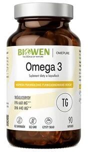 BIOWEN Omega 3 - 660 mg EPA, 440 mg DHA – food supplement for humans – 90 capsules