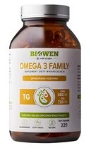 Maisto Papildas - BIOWEN Omega 3 TG Family 720mg EPA, 480mg DHA, 225 Kapsulės