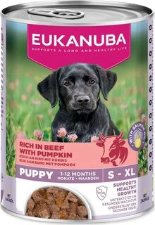Nezatříděno Eukanuba konservuotas pašaras šuniukams su jautiena ir moliūgais, 400g