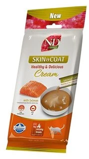 FARMINA N&D Quinoa Cat Skin & Coat Kreminis with lašiša box mono – skanėstas katei – 4x15g