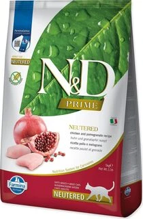 Sausas Kačių Maistas - Farmina N&D Prime Neutered Vištiena Ir Granatas, Suaugusiems 5 Kg