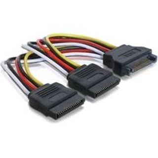 DELOCK Adaptor Power SATA HDD2x zu 15Pin-St 15cm