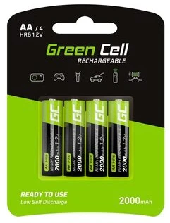 Žalias Cell AKUMULIATORIUS AQ-AA-2000/GC*P4 1,2V Ni-MH HR6, AA Žalias Cell