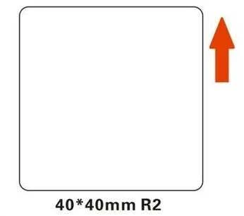 Šiluminės etiketės Niimbot lipdukai T 40x40mm 180 vnt (balta)