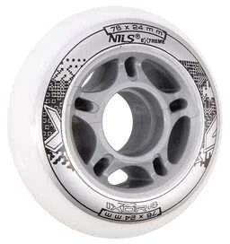 Nils Extreme Kółka PU 76x24 82A balta (16-30-010)