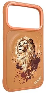 NIMMY dėklas LION, suderinamas su MagSafe, skirtas IPHONE 18 Pro/17 Pro, oranžinis