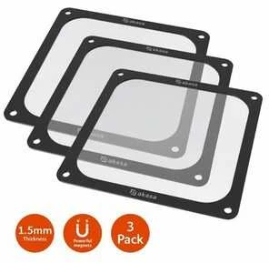Akasa 120 mm dust filter, magnetic – 3 Pcs