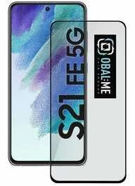 OBAL:ME 5D apsauginis stiklas telefonui Samsung Galaxy S21 FE 5G Juodas