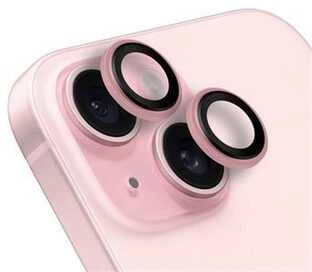 OBAL:ME objektyvo apsauga skirta iPhone 15/15 Plus rožinės spalvos