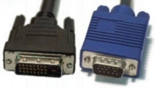 DVI-A į VGA adapterio laidų jungtys