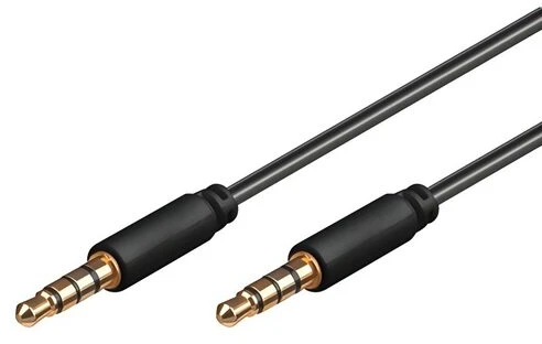 Kabelis PremiumCord Jack 3,5mm - Jack 3,5mm 1m juoda (kjack4mm1)