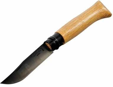 Opinel peilis Nr.8 juodais ašmenimis ir ąžuoline rankena Juodas Oak
