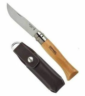 Opinel Nr 8 nerūdijančio plieno peilis + apvalkalas