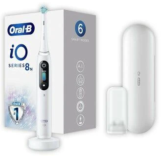 Elektrinis dantų šepetėlis Oral-B iO8, baltas