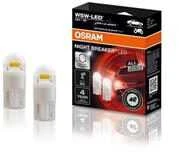 OSRAM Night Breaker W5W T10 LED lemputės 12V | Baltos | Teisėtos naudoti kelyje | 2 vnt.