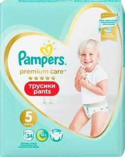 Sauskelnės-Kelnaitės PAMPERS Premium Care Pants, Value Pack, 5 dydis (12-17kg), 34 vnt.