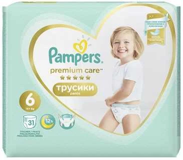 Sauskelnės-kelnaitės Pampers Premium Pants Value Pack, 6 dydis, 31 vnt.