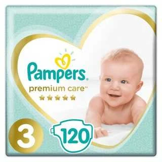 Sauskelnės Pampers Premium Care 3 Dydis (Midi), 5–9 Kg, 120vnt.