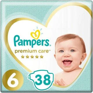 Sauskelnės PAMPERS Premium Care, Value Pack, 6 dydis (13kg+), 38 vnt.