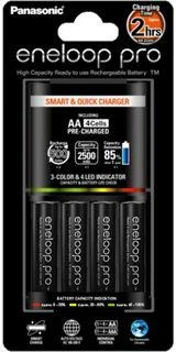 Panasonic Eneloop Baterijų Pakrovėjas BQ-CC55 + 4 AA/R6 Eneloop Pro 