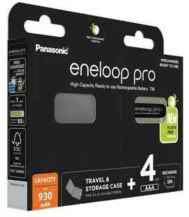 1x4 Panasonic Eneloop Pro Micro AAA 930 mAh + Akkubox