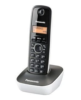 Panasonic | Cordless | KX-TG1611FXW | Built-in display | Caller ID | Juodas/Baltas | Phonebook capacity 50 entries | Belaidė jungtis
