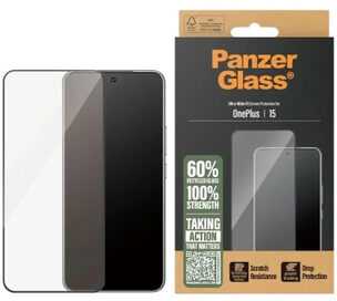 Panzer Glass PanzerGlass Ultra-Wide Fit antibakterinė ekrano apsauga su aplikatoriumi, skirta OnePlus 15