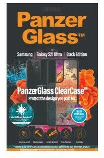 Panzer Glass PanzerGlass skaidrus dėklas Samsung, Galaxy S21 Ultra, Juodas