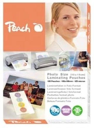 Peach Persikų laminavimo plėvelė 80x111 mm, 125 mic, 100 vnt (510618)