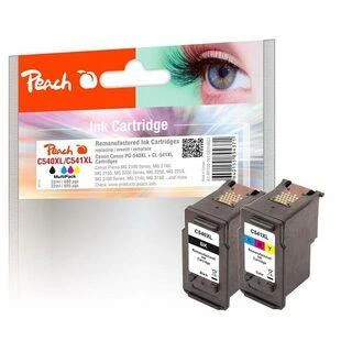 Peach 316603 rašalo kasetė Juoda, Žydras, Rausvai raudona, Geltona Sudėtinė pakuotė 2 vnt