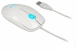 Pelė Delock 12537 - Ambidekstrinis - Optinis - USB A tipo - 1200 DPI - Baltas