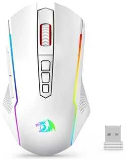 Pelė Myszka žaidimams Redragon M914 belaidė 5000 dpi optinė balta