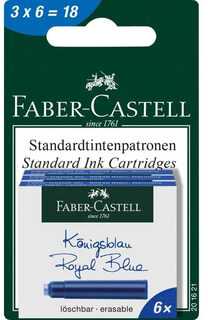 Faber-Castell 201621 tušinuko pildymas Mėlyna 18 vnt.