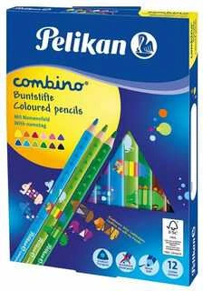 Pelikan Pieštukai spalvoti stori trikampiai 12sp COMBINO