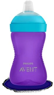 Philips AVENT puodelis minkštu, kramtymui atspariu snapeliu, 300 ml, violetinis