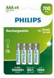Philips AAA 700mAh akumuliatoriai pakuotėje