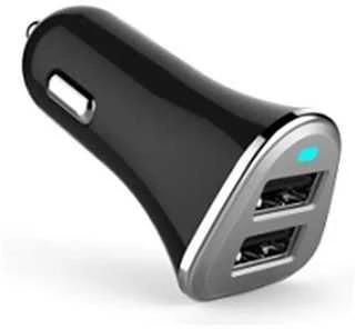 Platinet automobilinis pakrovėjas + laidas 2xUSB 3400mA, juodas (43719)