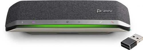 Poly Sync 40+ garsiakalbis, konferencijų sprendimas, Teams sertifikuotas, Bluetooth, USB-A ir USB-C, įskaitant BT600 Bluetooth raktą